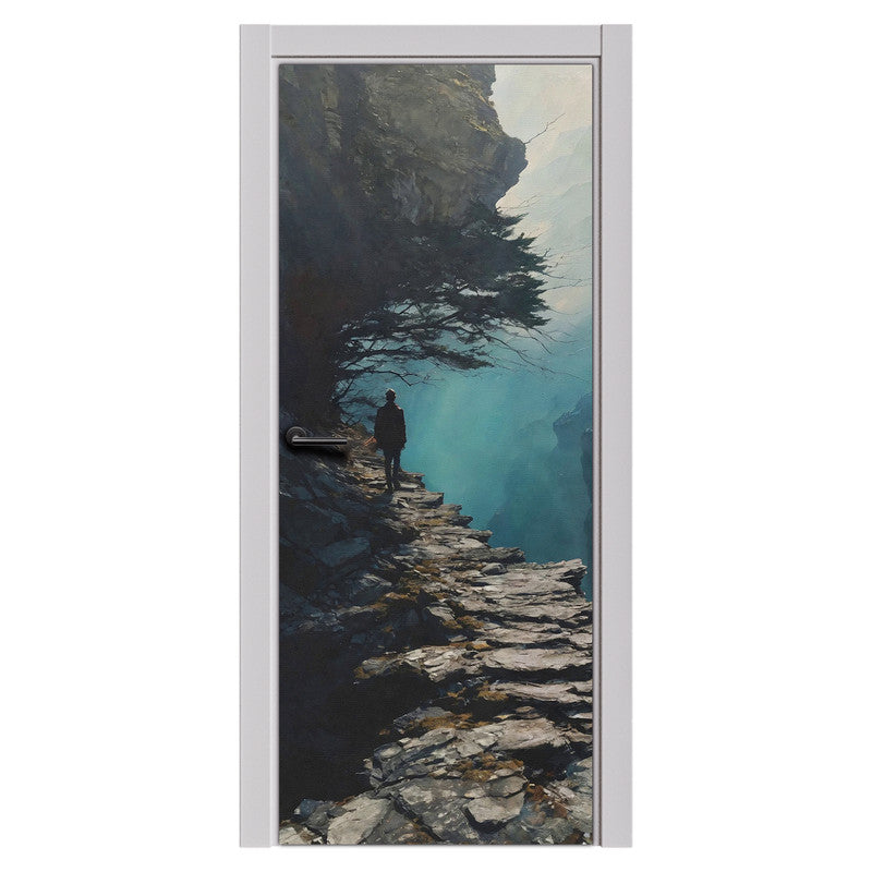 Painted Mountain Journey Door Decoupage