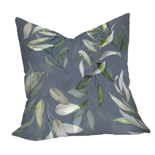 Painted Leaves On Grey Luxury Scatter by Mark van Vuuren