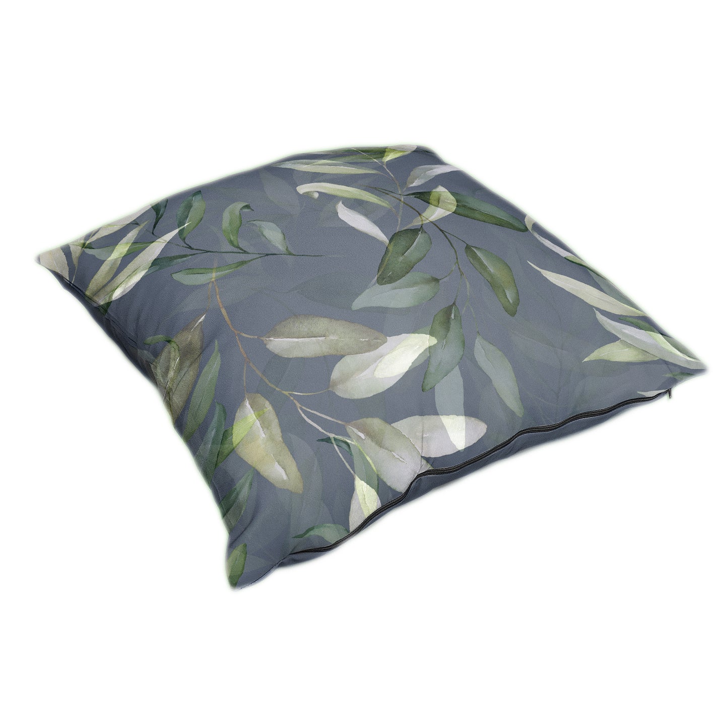 Painted Leaves On Grey Luxury Scatter by Mark van Vuuren