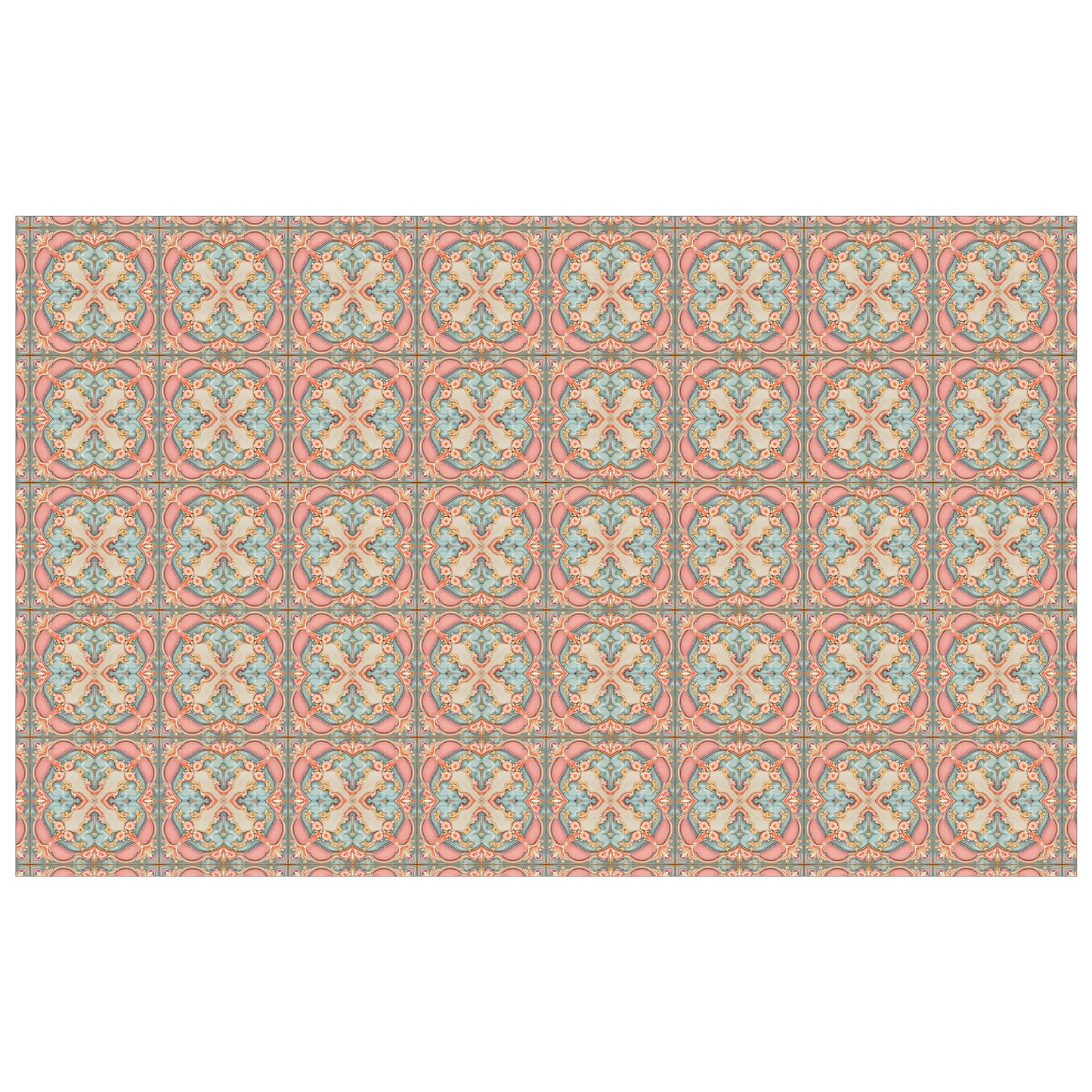 Painted Victorian Hall of Blossoms Rectangle Tablecloth