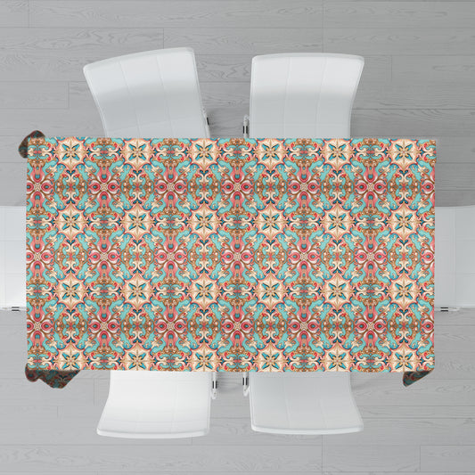 Painted Victorian Rosewood Parlor Rectangle Tablecloth