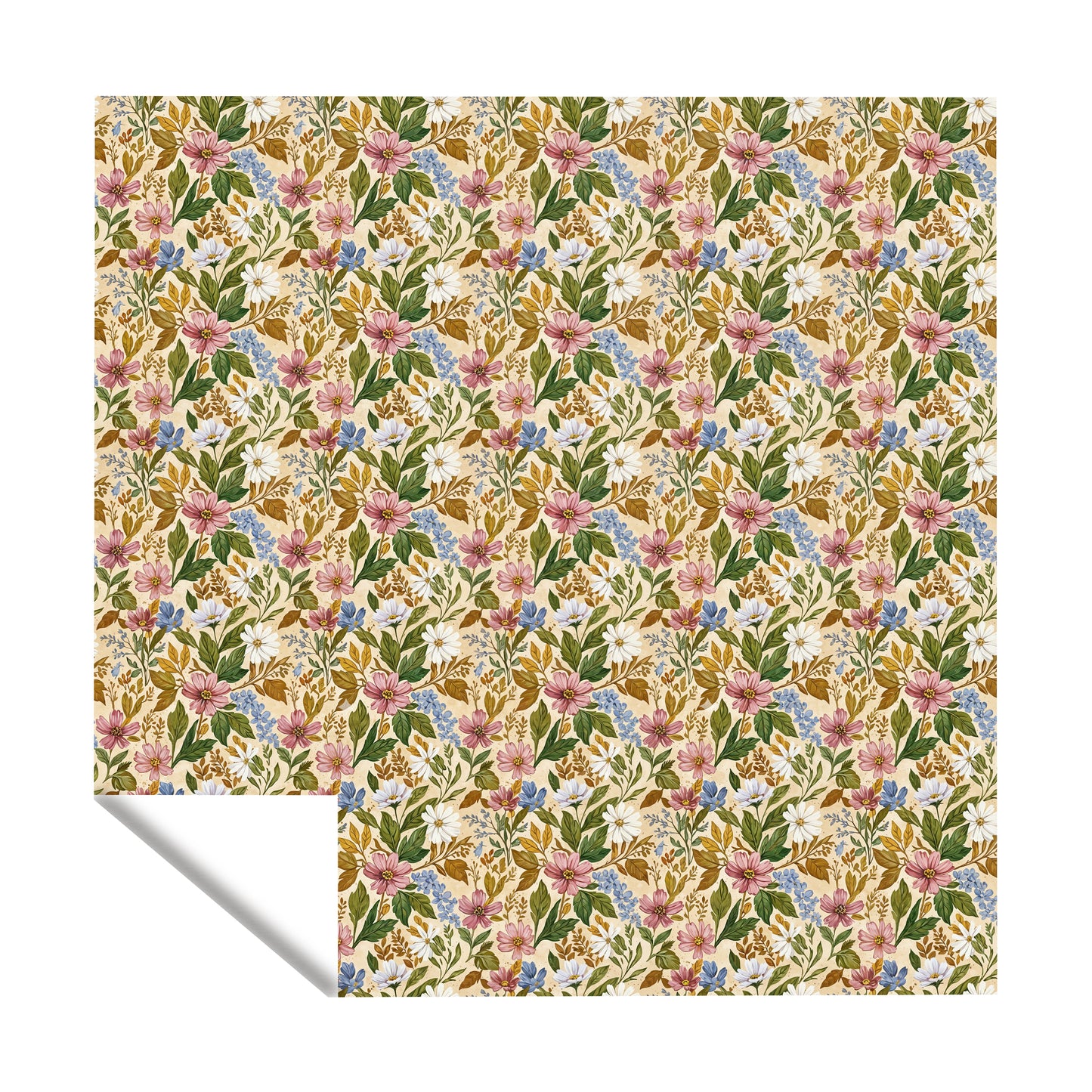 Painted Wild Flower Square Tablecloth