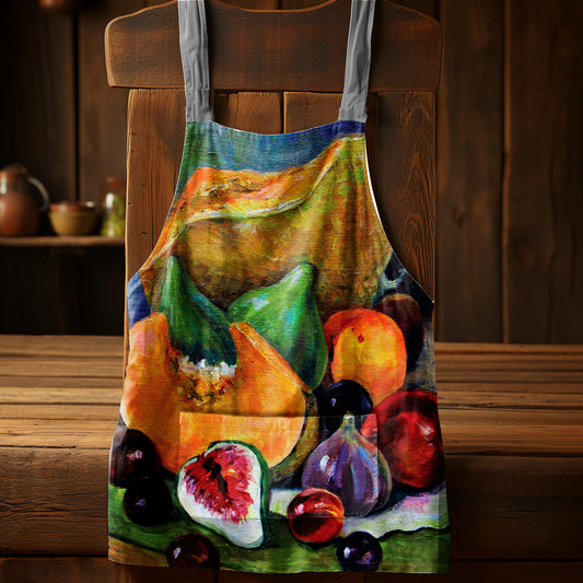 Painted Fruit Medium Length Apron