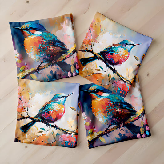 Painted Hummingbird Luxury Scatter Covers (Set of 4)