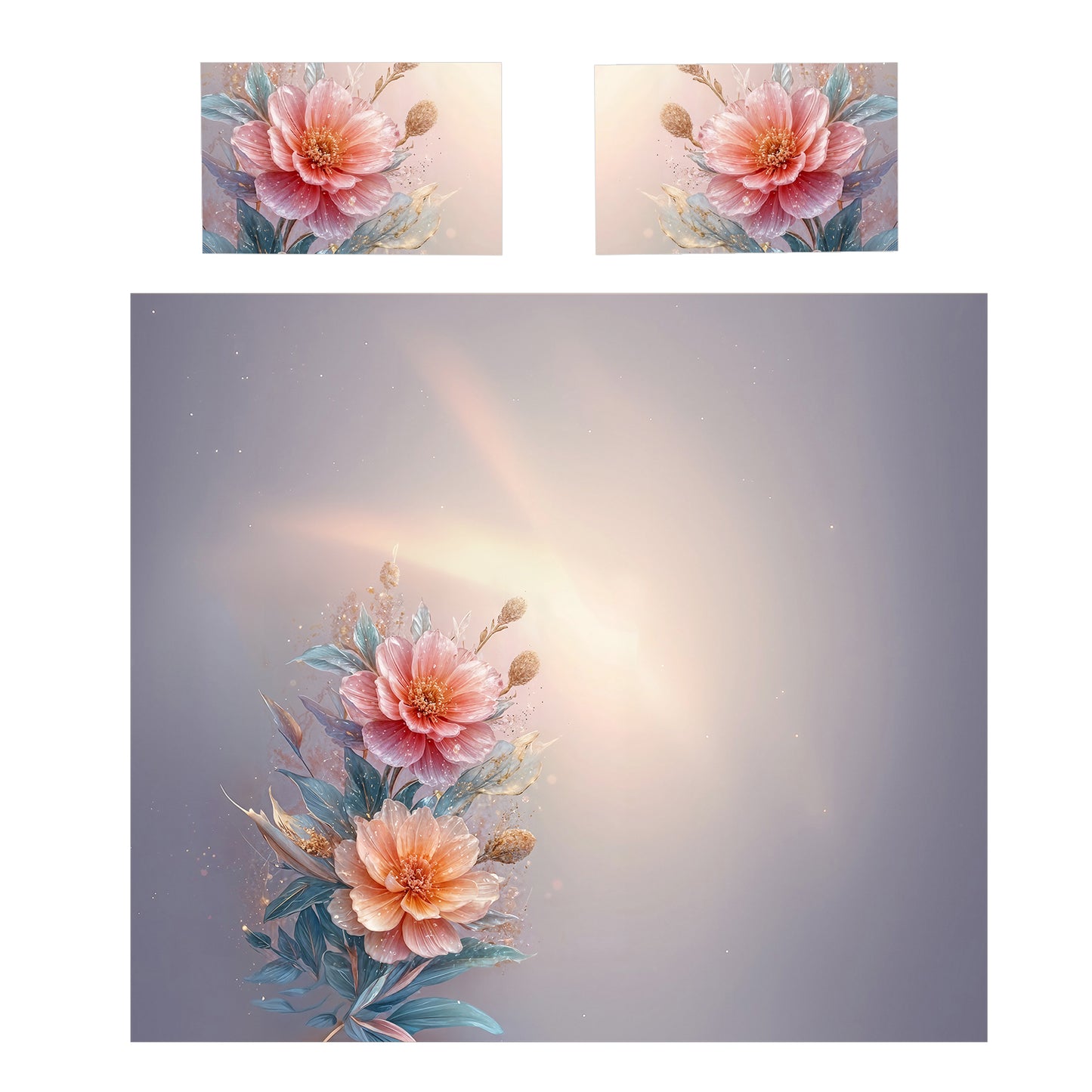 Pair of Roses Duvet Cover Set