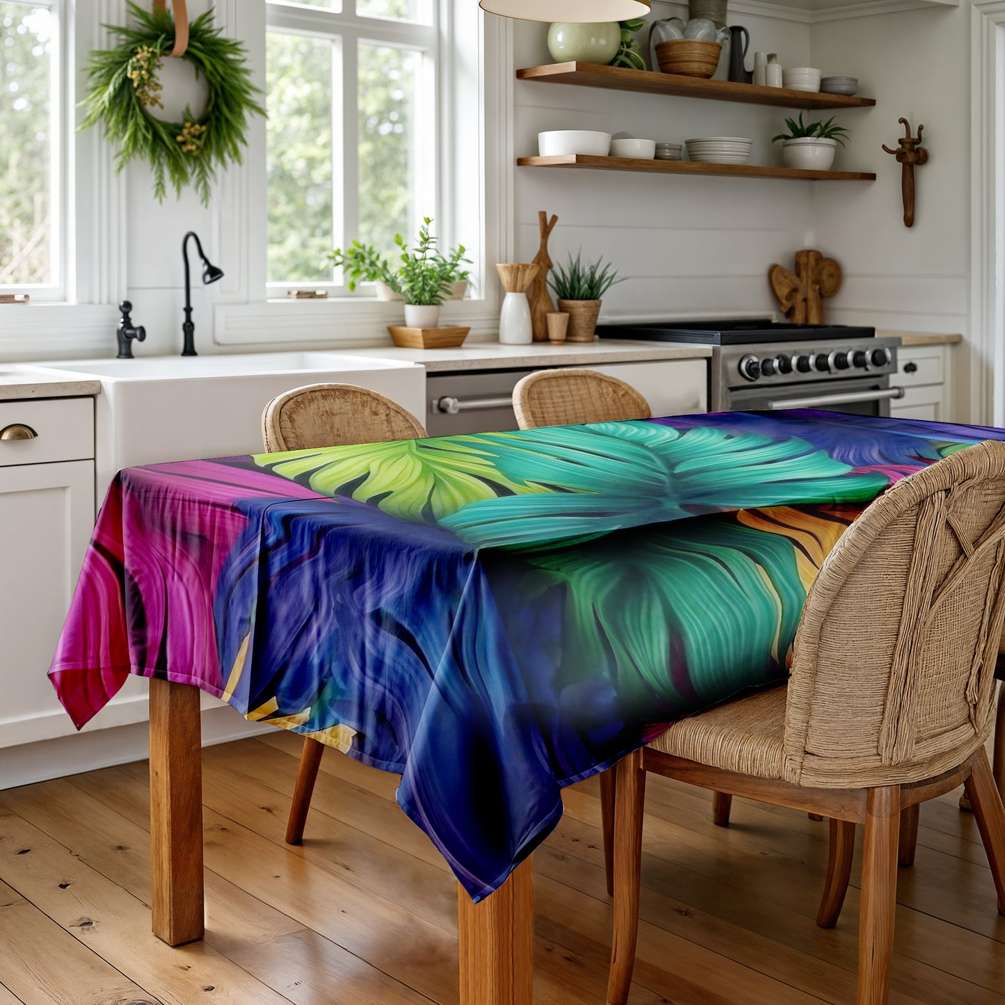 Palms in Motion Rectangle Tablecloth