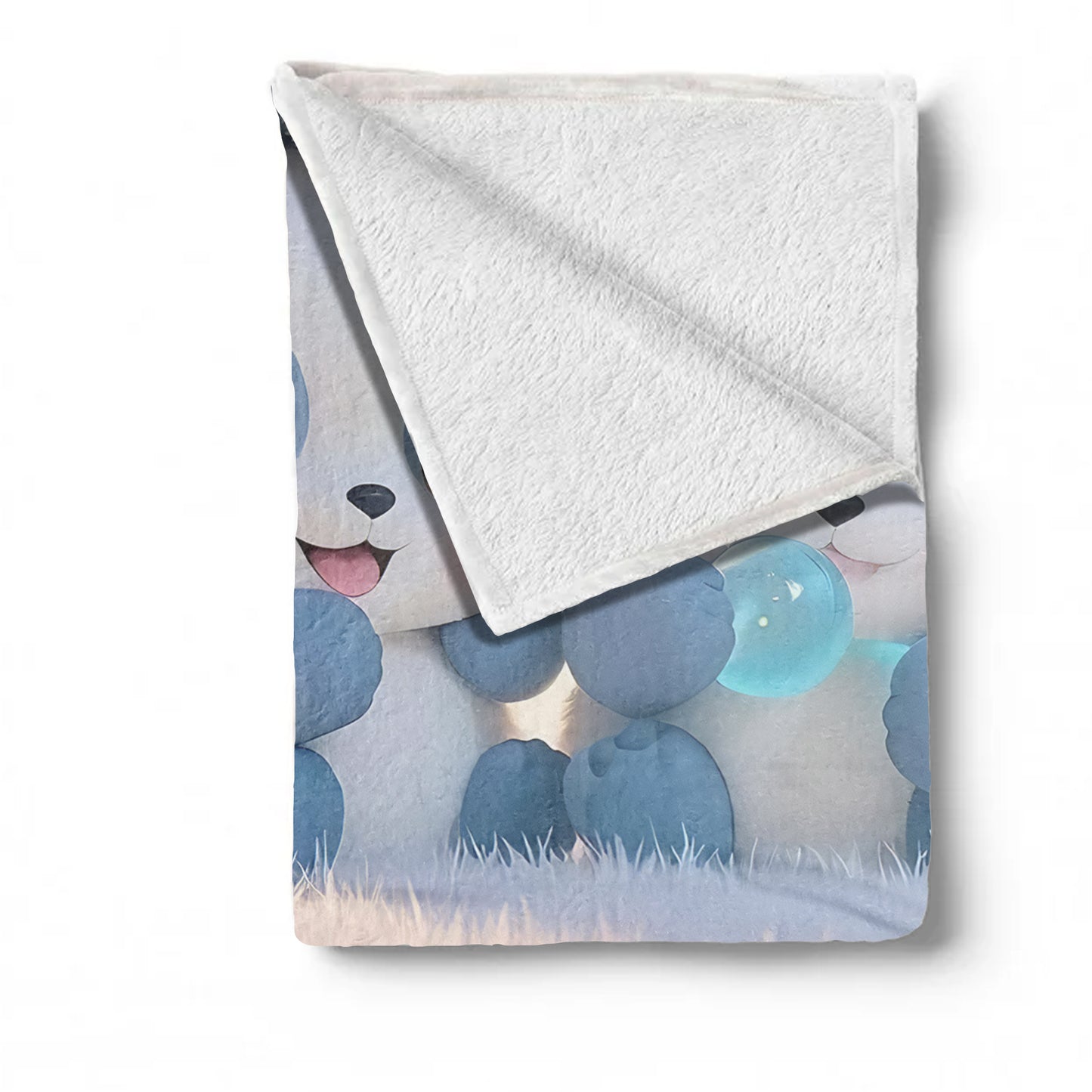 Panda Puff Minky Blanket