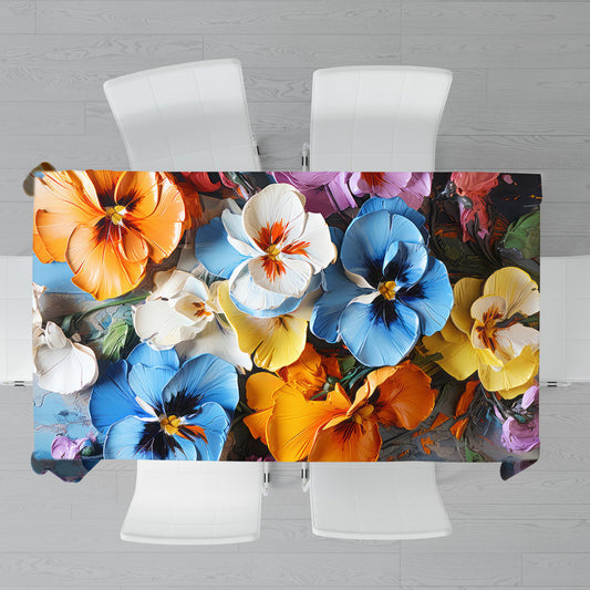 Pansies Abstract Rectangle Tablecloth