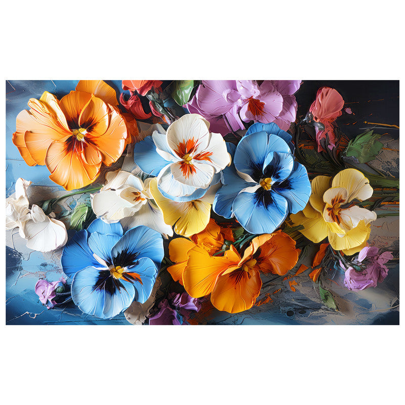 Pansies Abstract Rectangle Tablecloth