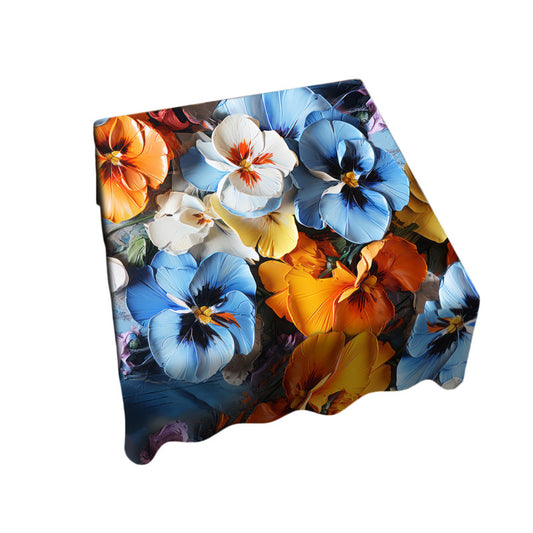 Pansies Abstract Square Tablecloth