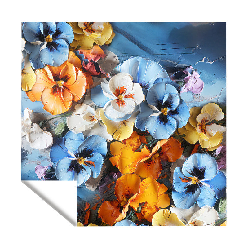 Pansies Abstract Square Tablecloth