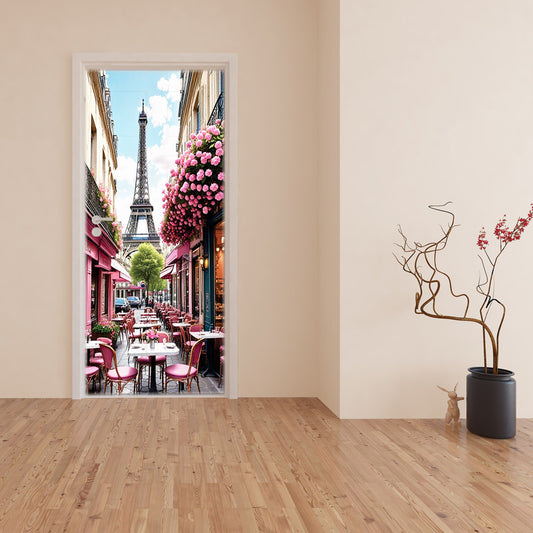 Paris In Pink Door Decoupage