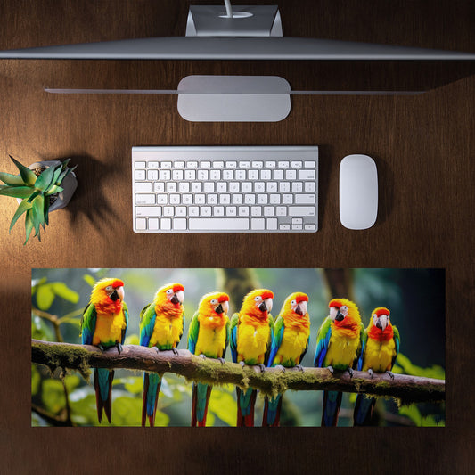 Parrot Family Large Desk Pad