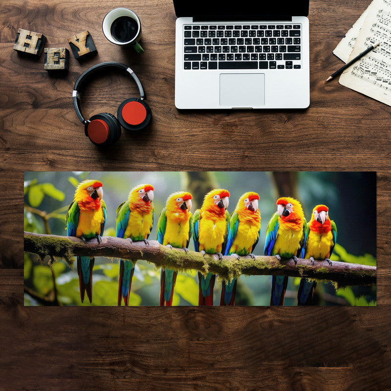 Parrot Family Large Desk Pad