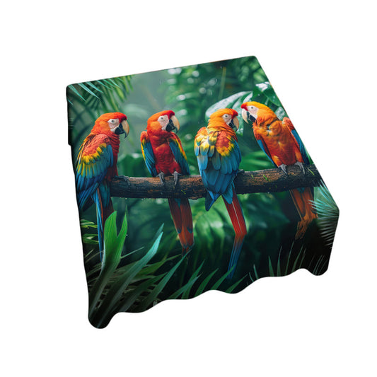 Parrot Jungle Square Tablecloth