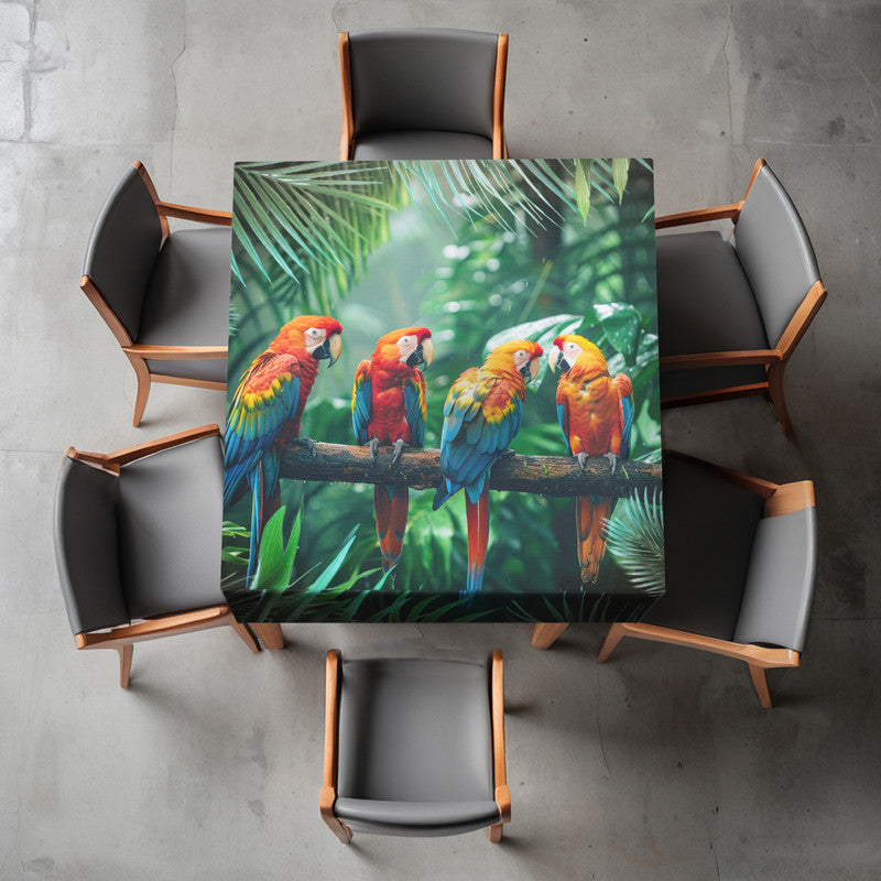 Parrot Jungle Square Tablecloth