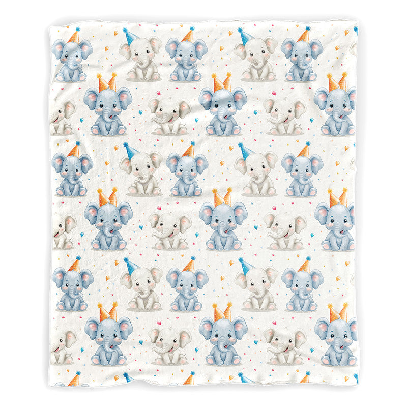 Party Elephants Minky Blanket