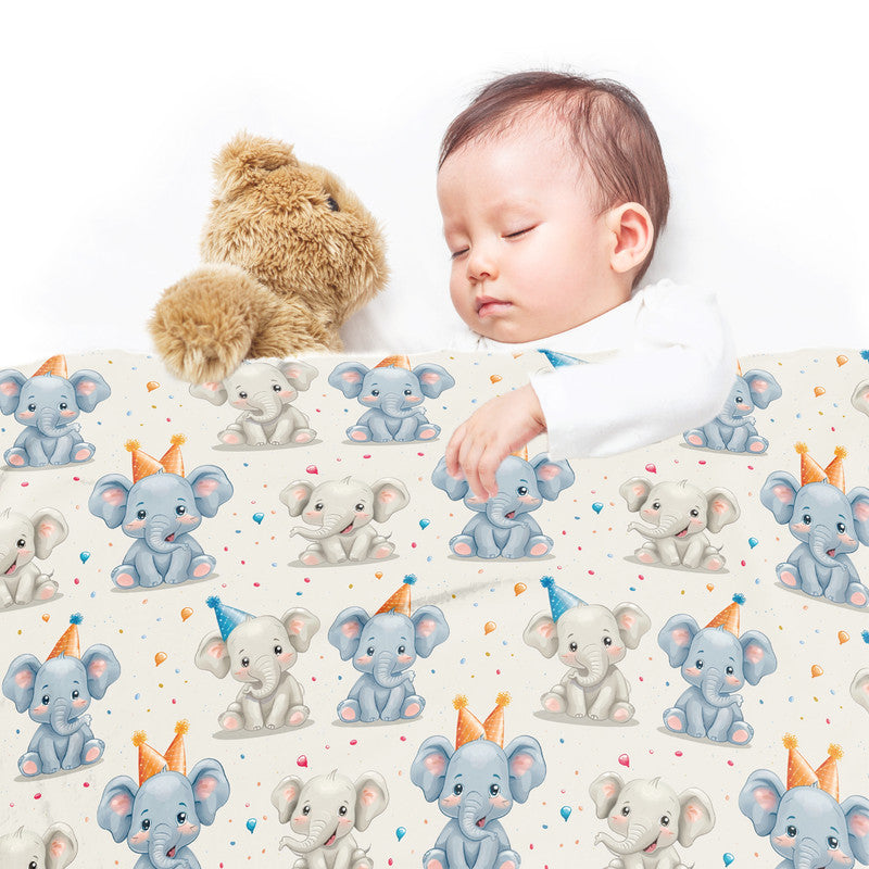 Party Elephants Minky Blanket