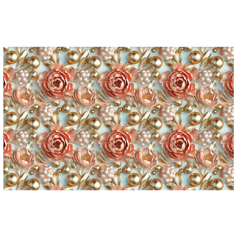 Pastel Lime And Gold Rectangle Tablecloth