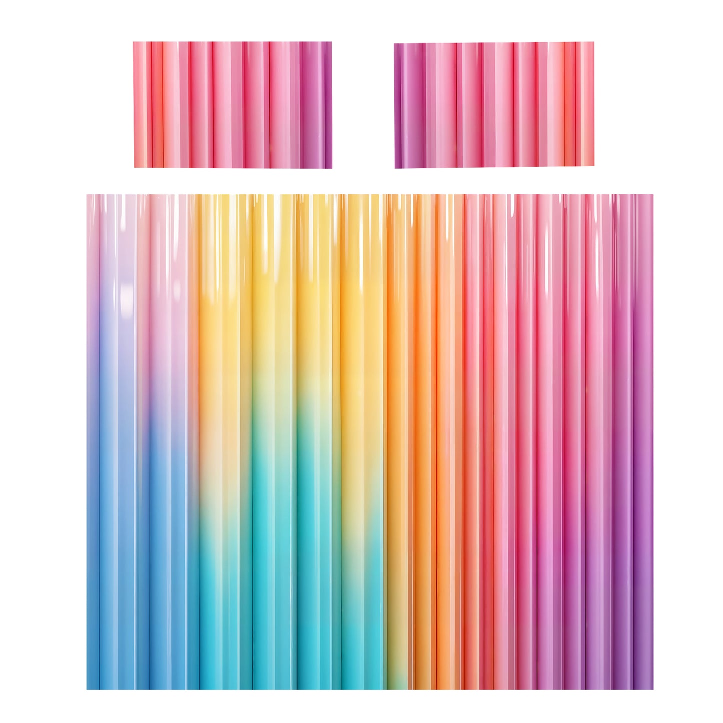 Pastel Acrylic Layers Duvet Cover Set