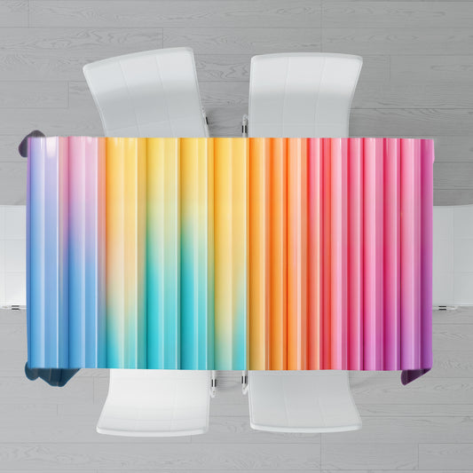 Pastel Acrylic Layers Rectangle Tablecloth