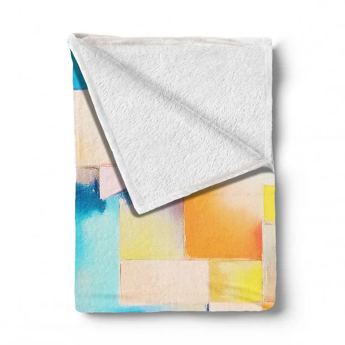 Pastel Blended Cubism Light Weight Fleece Blanket