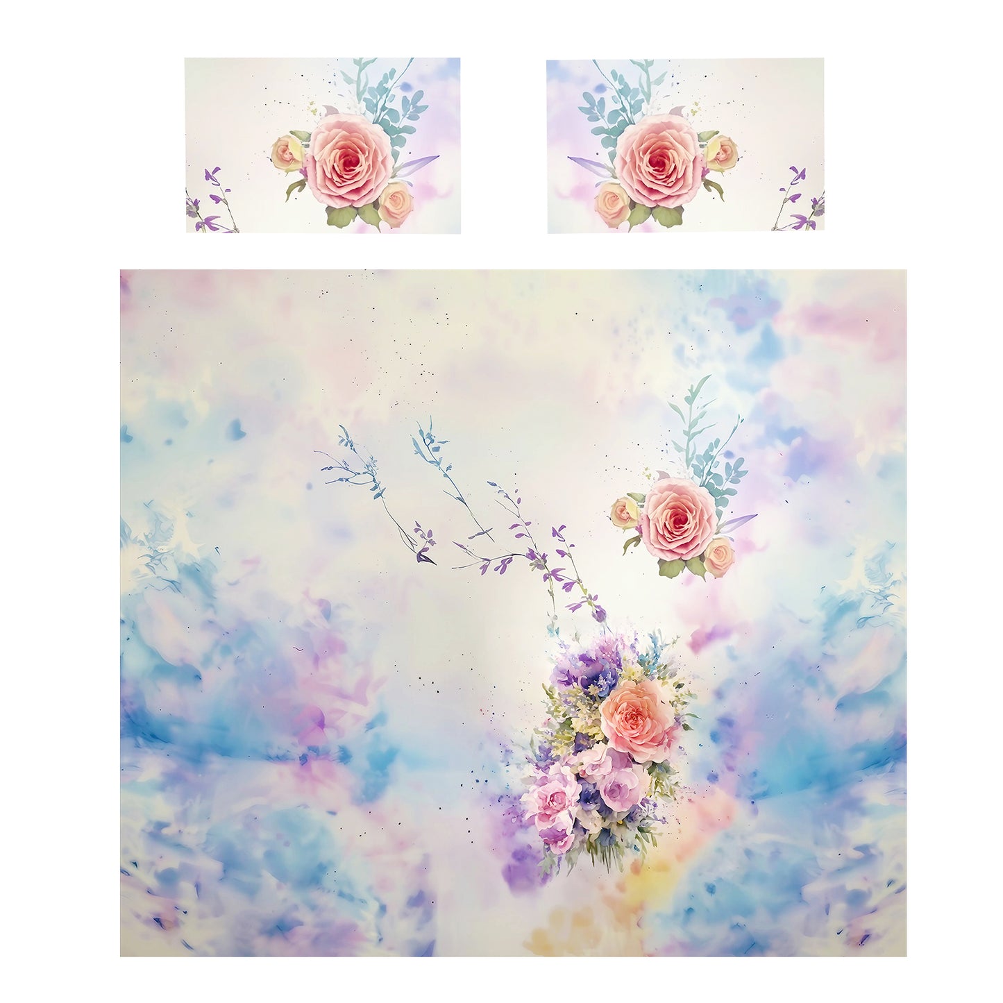 Pastel Bouquet Duvet Cover Set