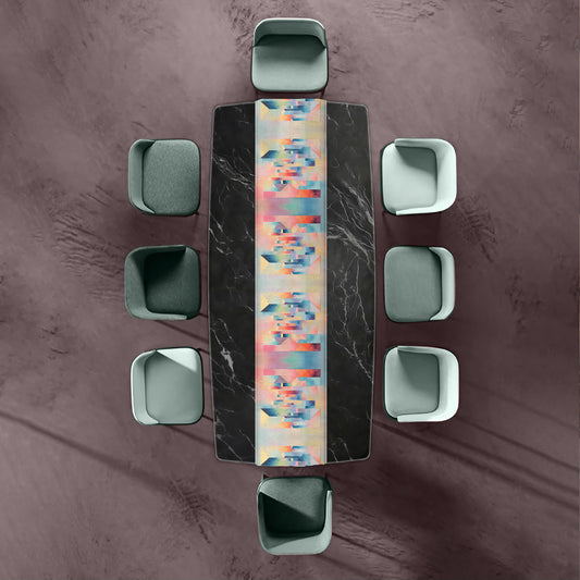 Pastel Cubes Table Runner