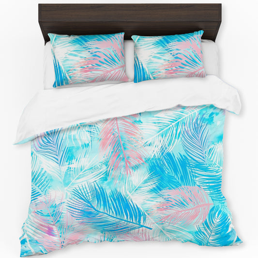 Pastel Leaves in the Wind Duvet Cover Set