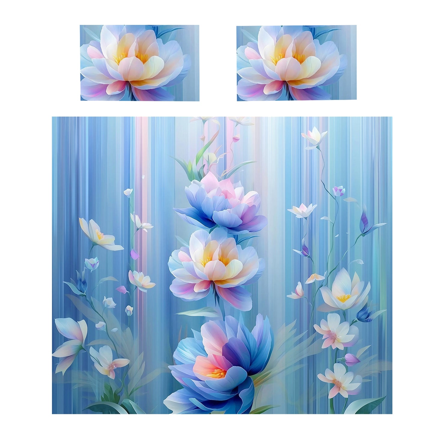 Pastel Petals Duvet Cover Set