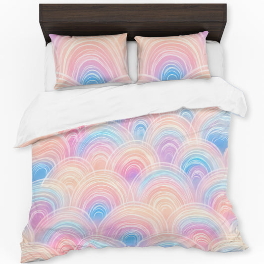 Pastel Rainbow Arches Duvet Cover Set
