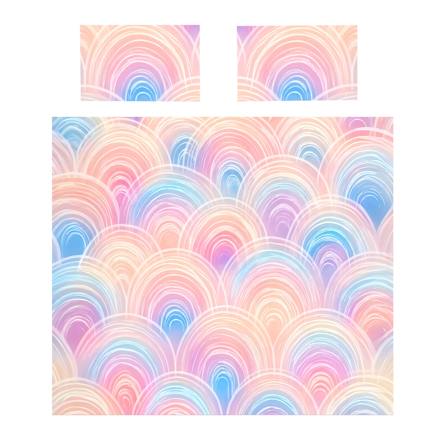 Pastel Rainbow Arches Duvet Cover Set