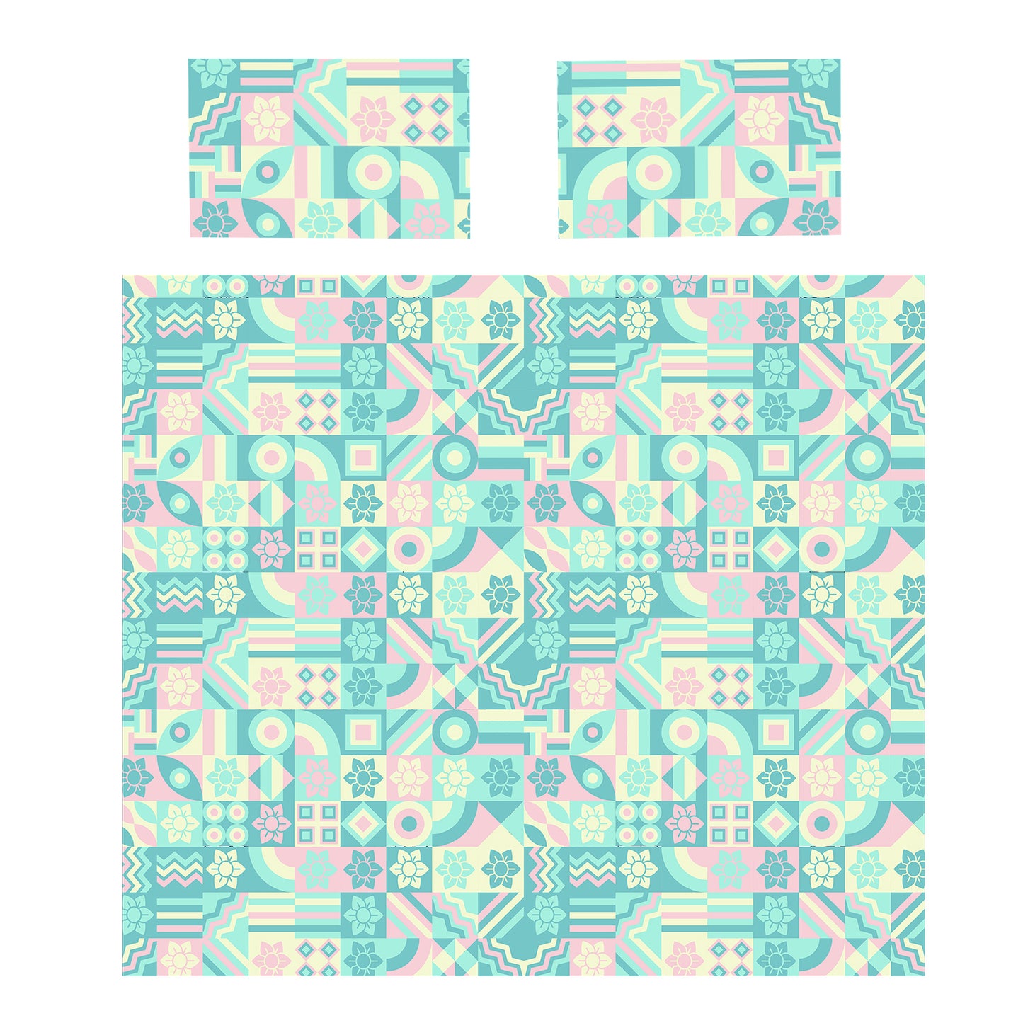 Pastel Shapes Duvet Cover Set