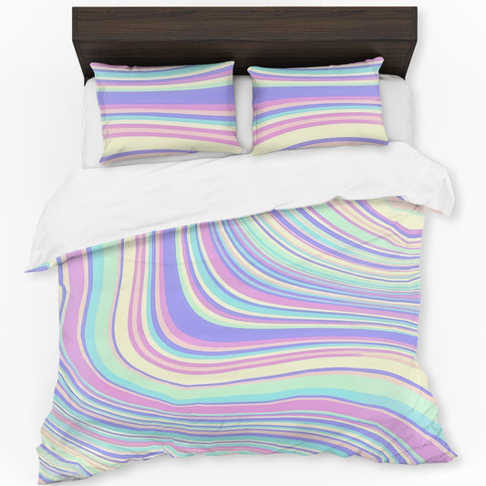 Pastel Tidal Swirls Duvet Cover Set