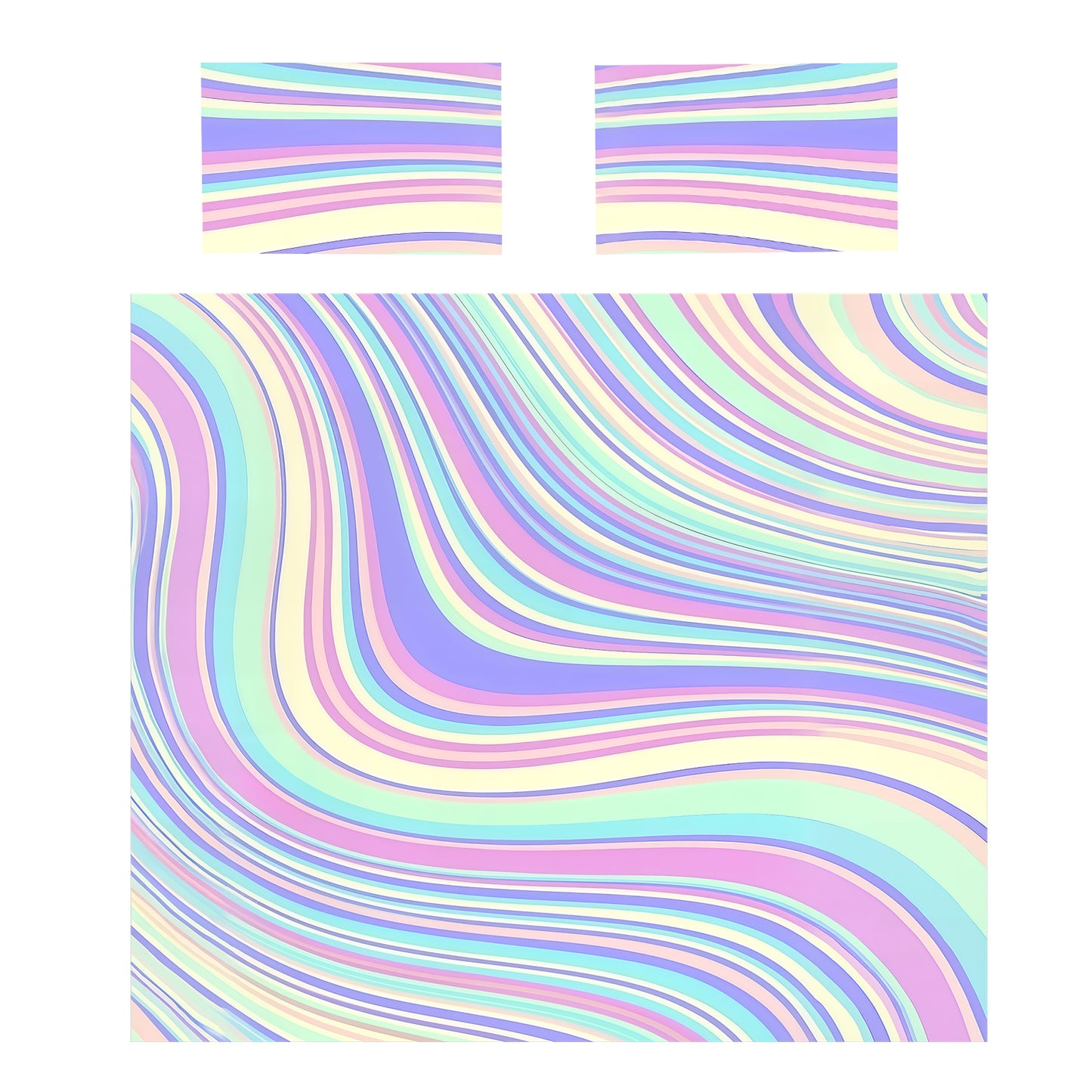 Pastel Tidal Swirls Duvet Cover Set