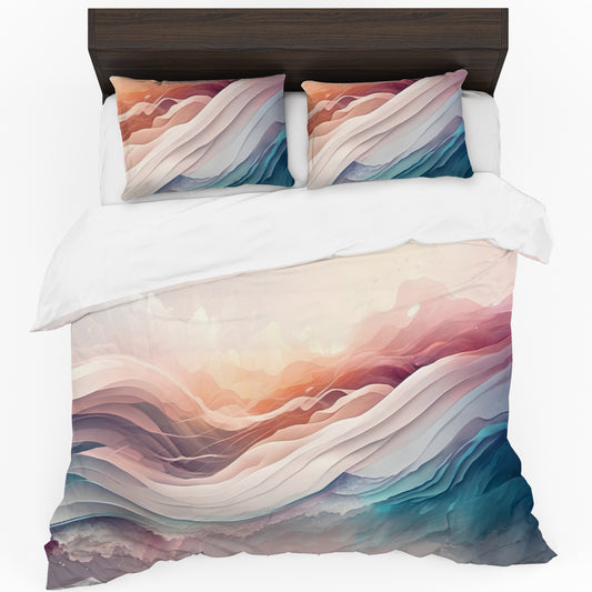 Pastel Waves Duvet Cover Set
