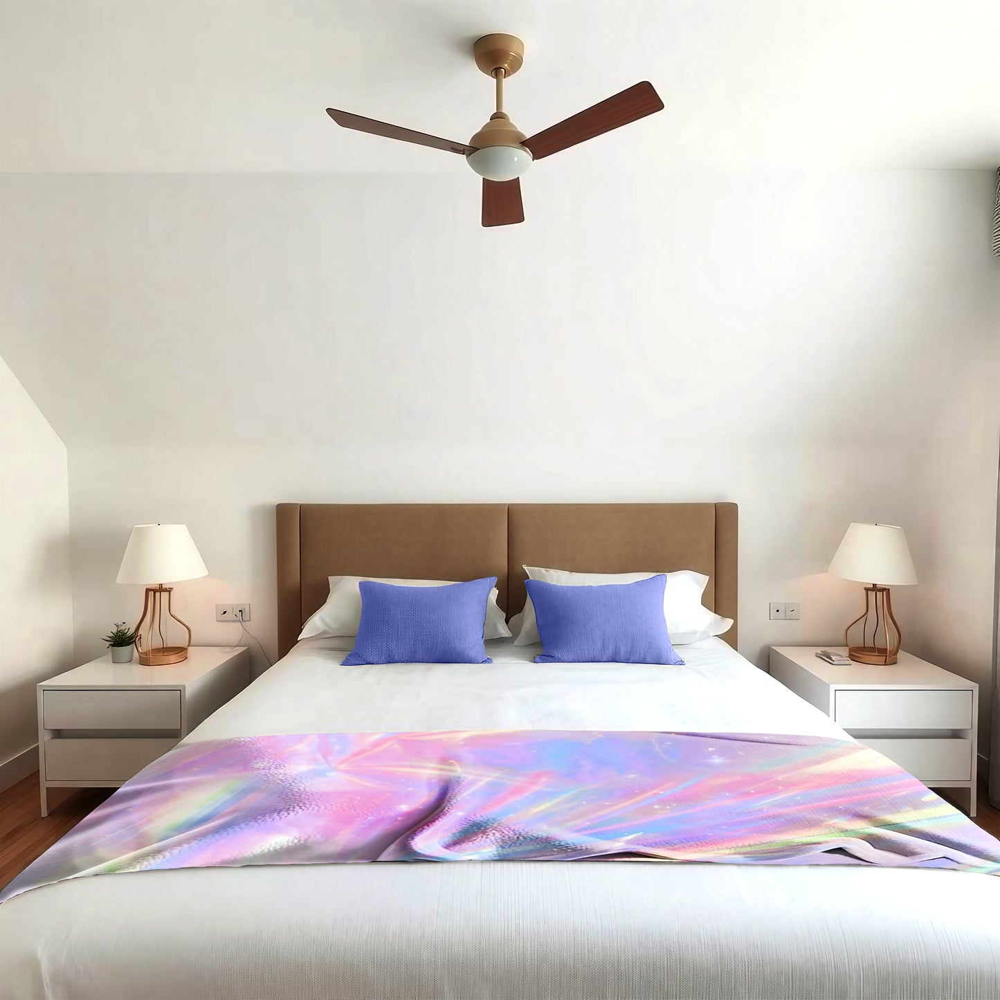 Pastel Beams Light Bed Throw