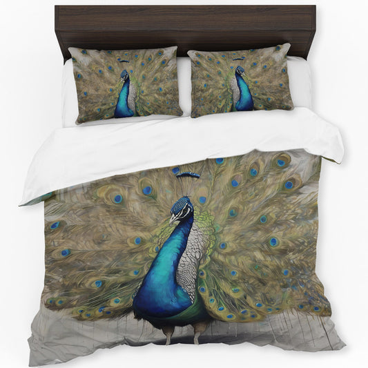 Pavo Cristatus Plumage Peacock By Nathan Pieterse Duvet Cover Set