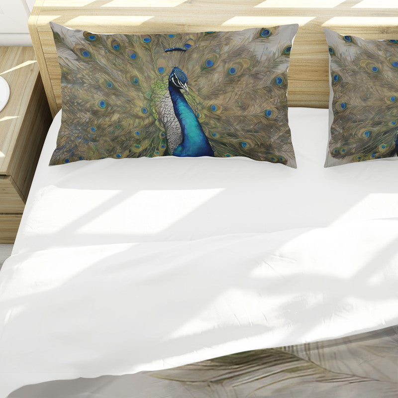 Pavo Cristatus Plumage Peacock By Nathan Pieterse Duvet Cover Set