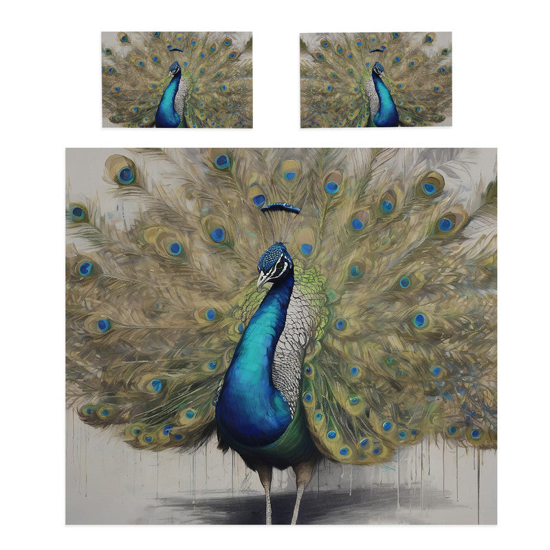 Pavo Cristatus Plumage Peacock By Nathan Pieterse Duvet Cover Set