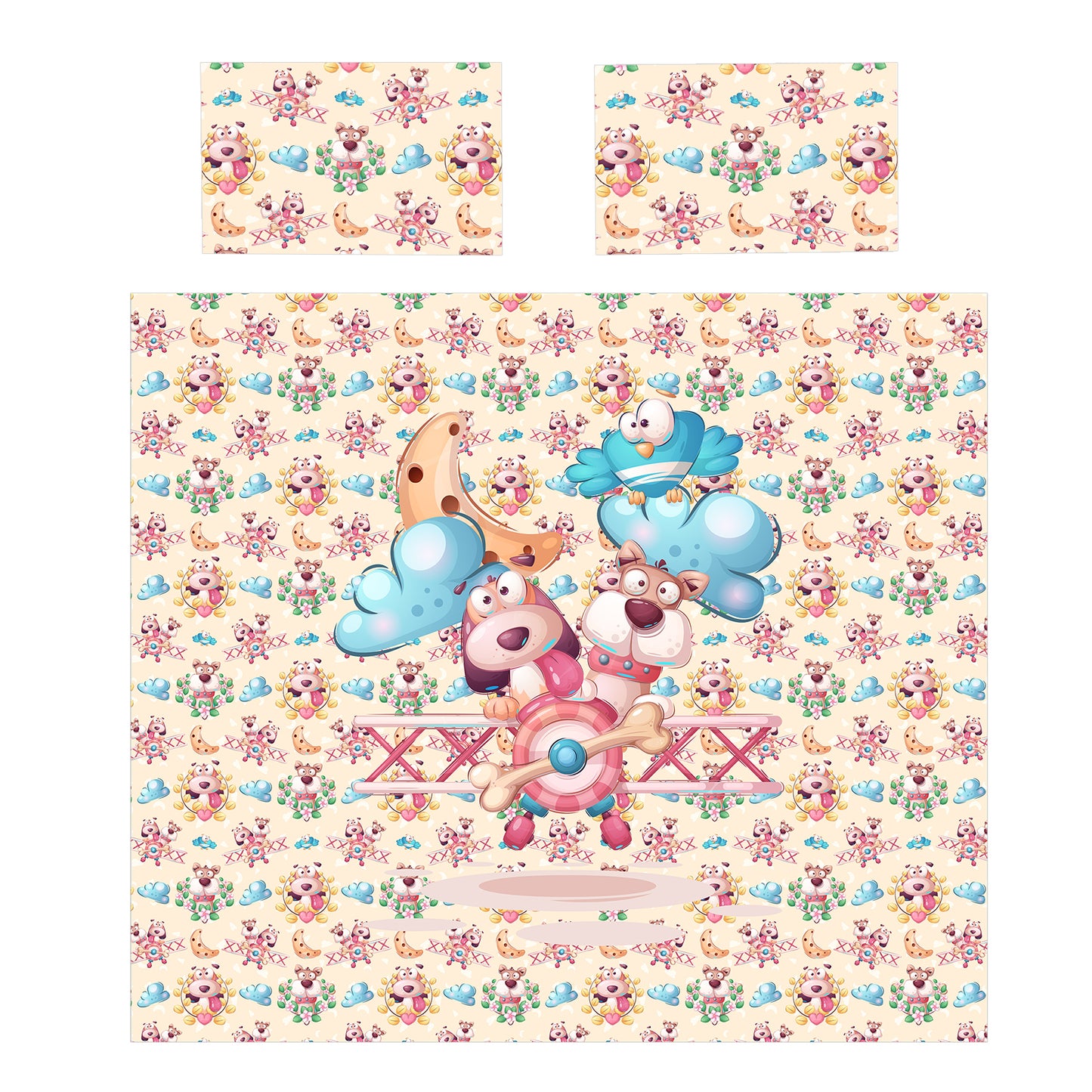 Paws in the Clouds Kids Duvet Cover Set