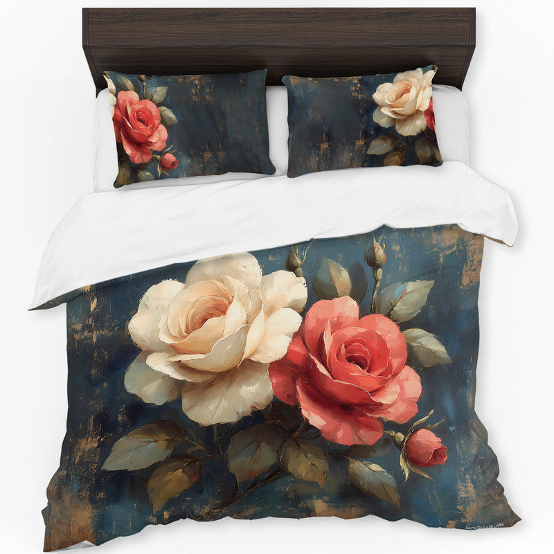 Peace Tone Roses Duvet Cover Set by Wikus Schalkwyk