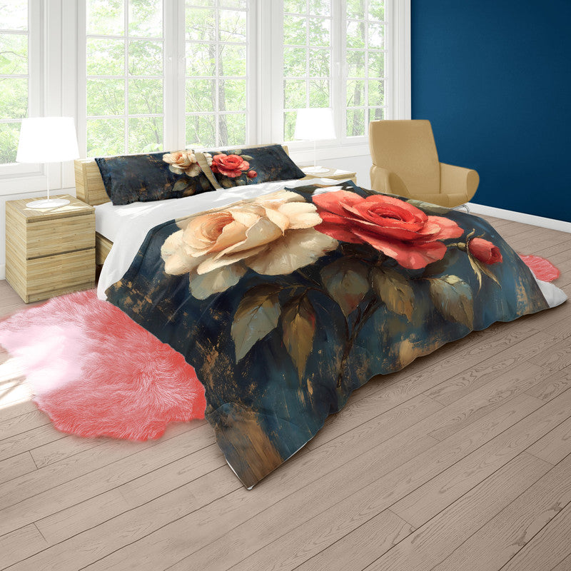 Peace Tone Roses Duvet Cover Set by Wikus Schalkwyk