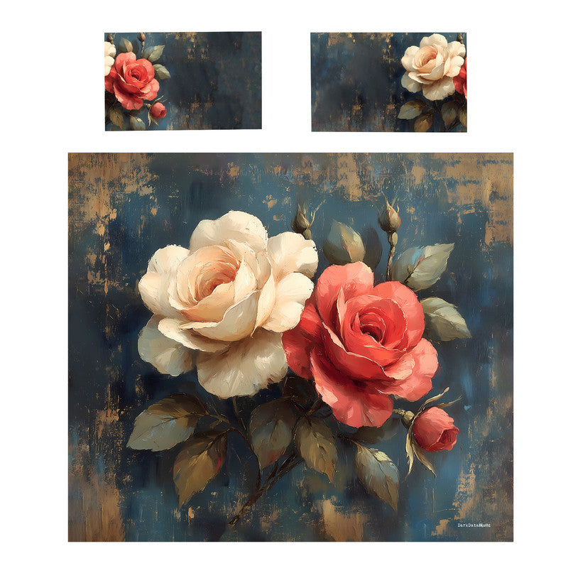 Peace Tone Roses Duvet Cover Set by Wikus Schalkwyk