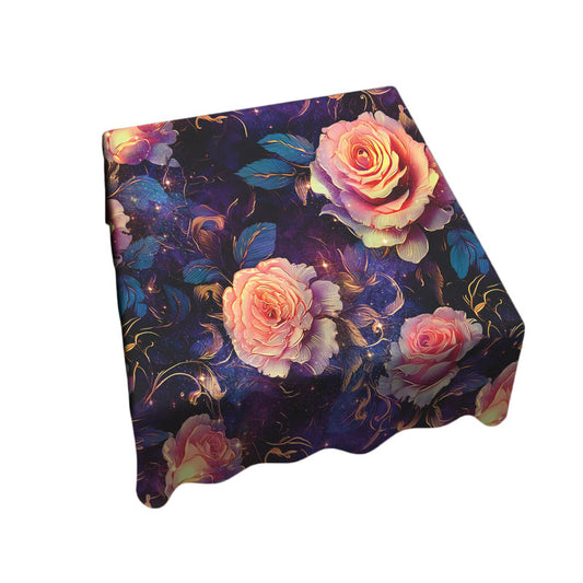 Peach Colour Roses Square Tablecloth