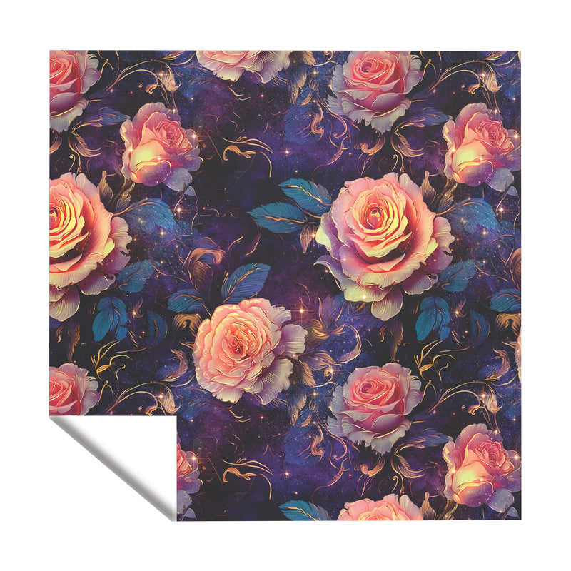 Peach Colour Roses Square Tablecloth