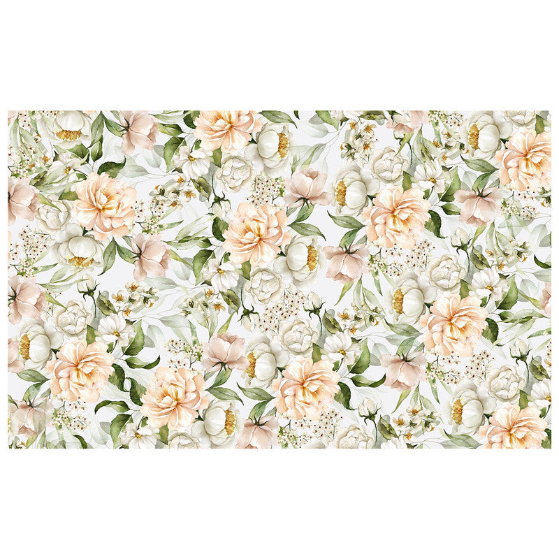 Peach Peonies Blossoms Rectangle Tablecloth by Mark van Vuuren