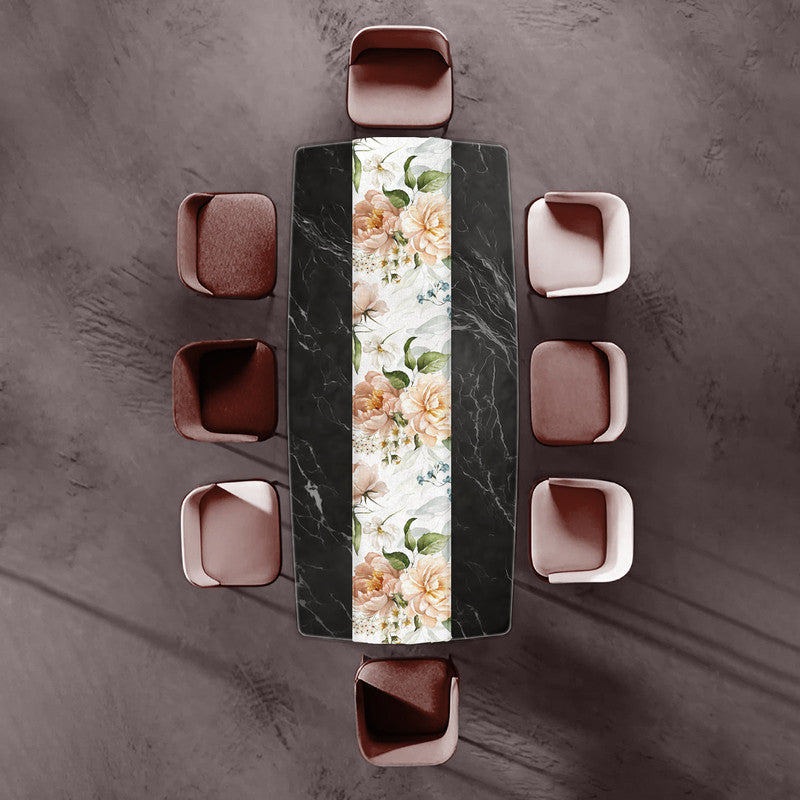 Peach Tone Flowers Table Runner by Mark van Vuuren