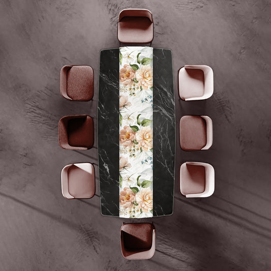 Peach Tone Flowers Table Runner by Mark van Vuuren