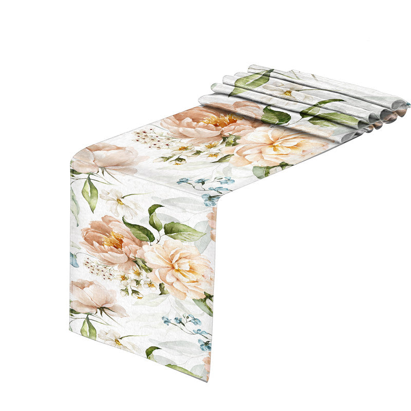 Peach Tone Flowers Table Runner by Mark van Vuuren